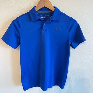 Under Armor boys youth medium polo golf shirt-royal blue